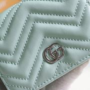 Kitlife Gucci GG Marmont card case wallet silver hardware mint – 625693 -  11x8.5x3cm - 2