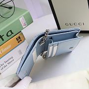 Kitlife Gucci GG Marmont card case wallet silver hardware blue – 625693 -  11x8.5x3cm - 3