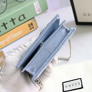 Kitlife Gucci GG Marmont card case wallet silver hardware blue – 625693 -  11x8.5x3cm - 6