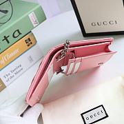 Kitlife Gucci GG Marmont card case wallet silver hardware pink – 625693 -  11x8.5x3cm - 4