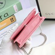 Kitlife Gucci GG Marmont card case wallet silver hardware pink – 625693 -  11x8.5x3cm - 5