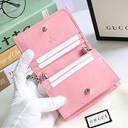 Kitlife Gucci GG Marmont card case wallet silver hardware pink – 625693 -  11x8.5x3cm - 3