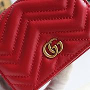 Kitlife Gucci GG Marmont card case wallet gold hardware red – 625693 -  11x8.5x3cm - 4