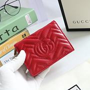 Kitlife Gucci GG Marmont card case wallet gold hardware red – 625693 -  11x8.5x3cm - 3