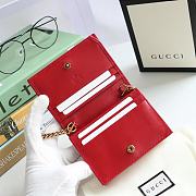 Kitlife Gucci GG Marmont card case wallet gold hardware red – 625693 -  11x8.5x3cm - 2