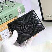 Kitlife Gucci GG Marmont card case wallet gold hardware black – 625693 -  11x8.5x3cm - 4