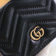 Kitlife Gucci GG Marmont card case wallet gold hardware black – 625693 -  11x8.5x3cm - 5