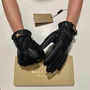 Kitlife Burberry Men’s Gloves Imported Leather Black - 6