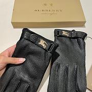Kitlife Burberry Men’s Gloves Imported Leather Black - 3