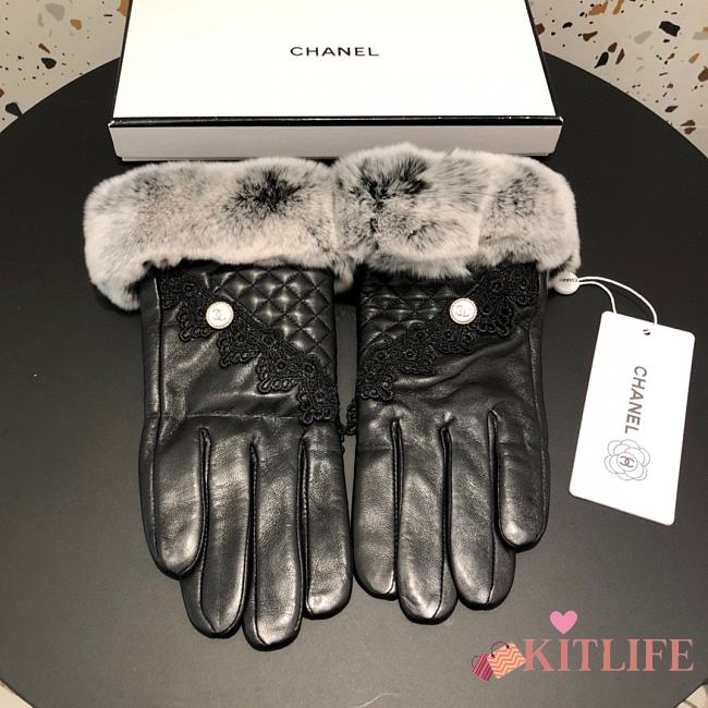 Kitlife Chanel Gloves Rabbit Fur Sheepskin Leather  - 1