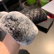 Kitlife Chanel Fingerless Gloves Rabbit Fur Sheepskin Leather  - 6