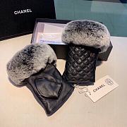 Kitlife Chanel Fingerless Gloves Rabbit Fur Sheepskin Leather  - 5