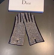 Kitlife Dior Gloves Houndstooth Velvet Leather White - 5