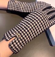 Kitlife Dior Gloves Houndstooth Velvet Leather White - 6