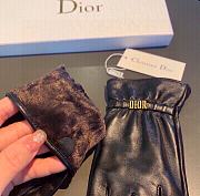 Kitlife Dior Gloves Sheepskin Leather Gold Hardware Black - 6