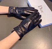 Kitlife Dior Gloves Sheepskin Leather Gold Hardware Black - 5