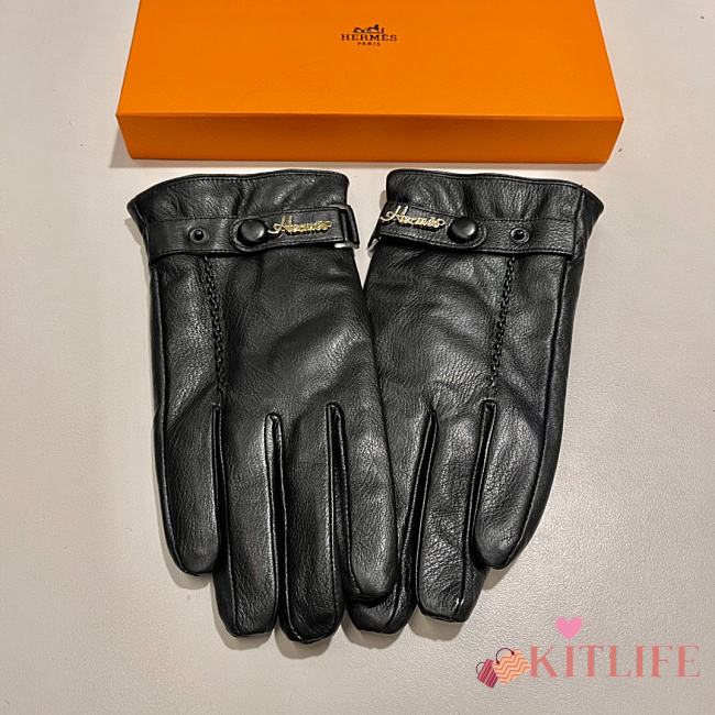 Kitlife Hermes Gloves Sheepskin Cashmere Leather Hermes Letters - 1