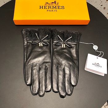 Kitlife Hermes Gloves Sheepskin Cashmere Leather H Logo