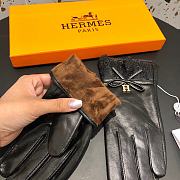 Kitlife Hermes Gloves Sheepskin Cashmere Leather H Logo - 5