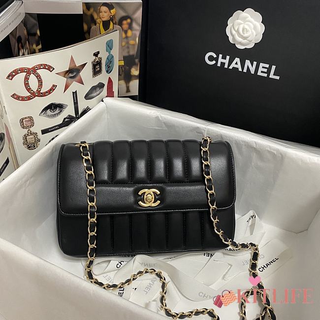 Kitlife Chanel Handbag Sheepskin With Golden Hardware Black – AS1499 - 23x14x7cm - 1