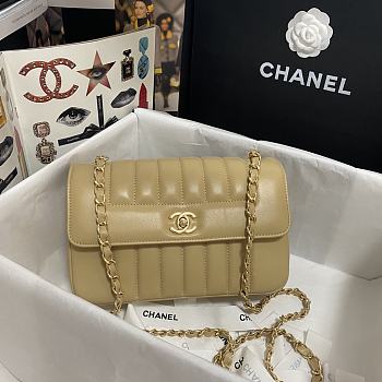 Kitlife Chanel Handbag Sheepskin With Golden Hardware Beige – AS1499 - 23x14x7cm