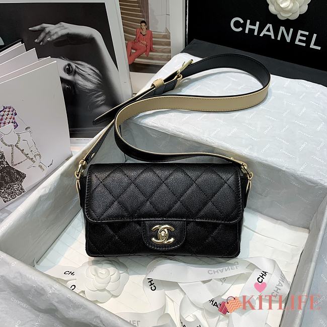 Kitlife Chanel Flap Bag Caviar Gold Hardware Black – AS2273 – 20x6 x12cm - 1
