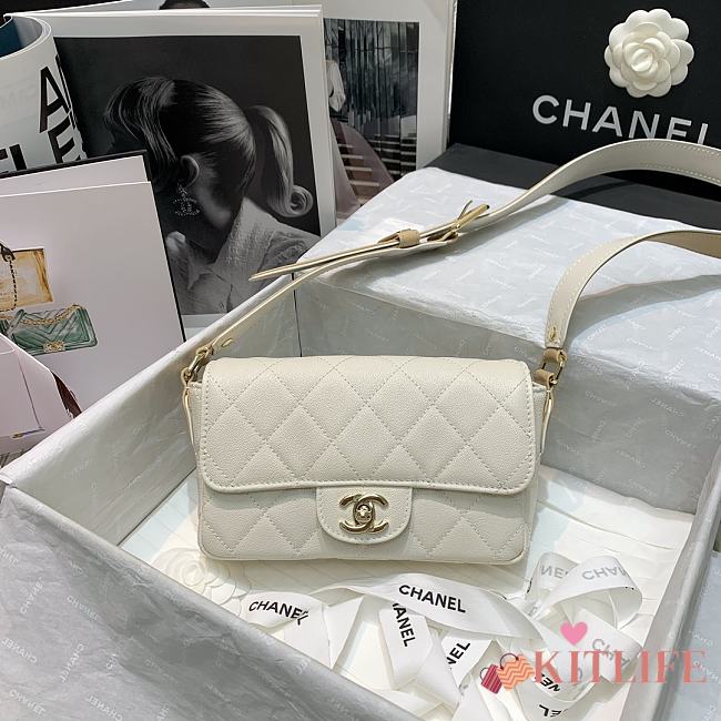 Kitlife Chanel Flap Bag Caviar Gold Hardware White – AS2273 – 20x6 x12cm - 1