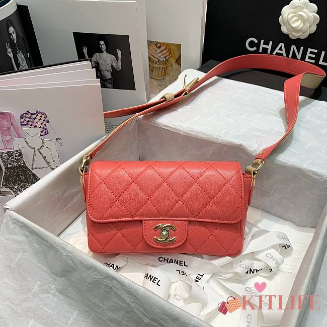 Kitlife Chanel Flap Bag Caviar Gold Hardware Pink – AS2273 – 20x6 x12cm - 1