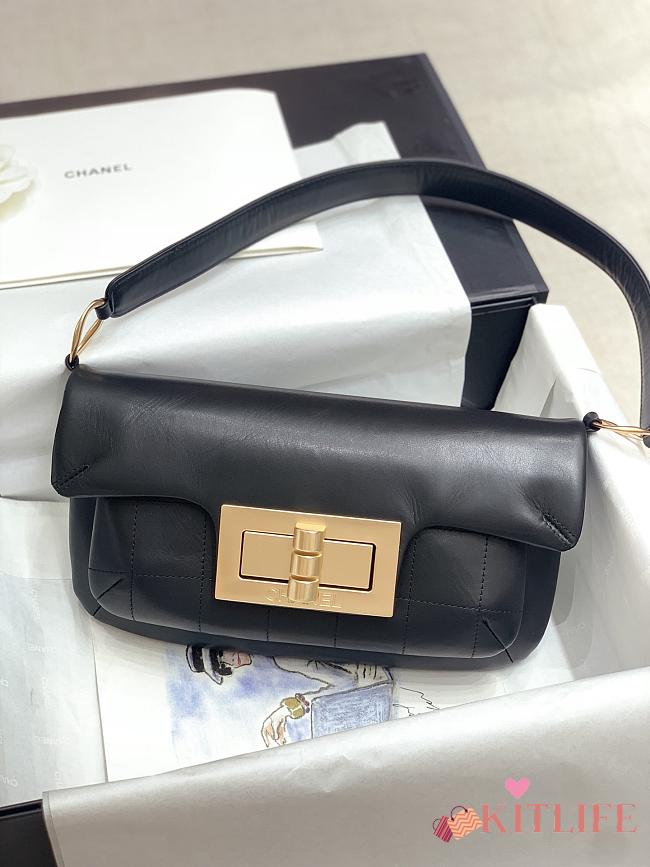 Kitlife Chanel Underarm Bag Medium Bag Black – 27x14x5 cm - 1