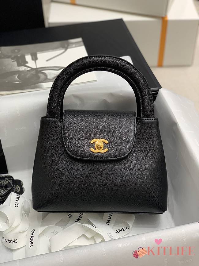 Kitlife Chanel Handle Bag Black – 22x16x7 cm - 1