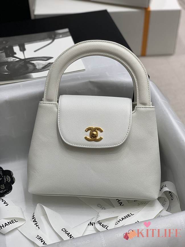 Kitlife Chanel Handle Bag White – 22x16x7 cm - 1