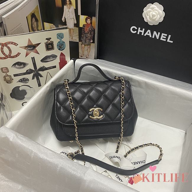Kitlife Chanel Retro Messenger Black Bag – 93749 - 19x7x14cm - 1