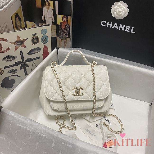 Kitlife Chanel Retro Messenger White Bag – 93749 - 19x7x14cm - 1