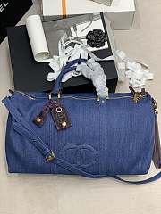 Kitlife Chanel Travel Bag Denim Canvas – 47x32x20 cm - 1