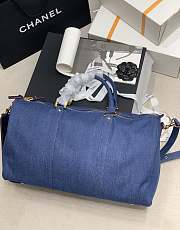 Kitlife Chanel Travel Bag Denim Canvas – 47x32x20 cm - 4