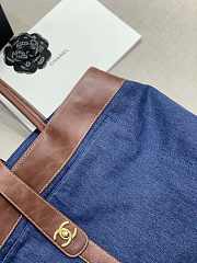 Kitlife Chanel Portable Tote Denim Canvas Double C Buckle – 44x37x12 cm - 5