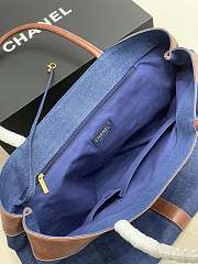 Kitlife Chanel Portable Tote Denim Canvas Double C Buckle – 44x37x12 cm - 2