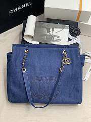 Kitlife Chanel Portable Tote Denim Canvas – 44x37x12 cm - 1