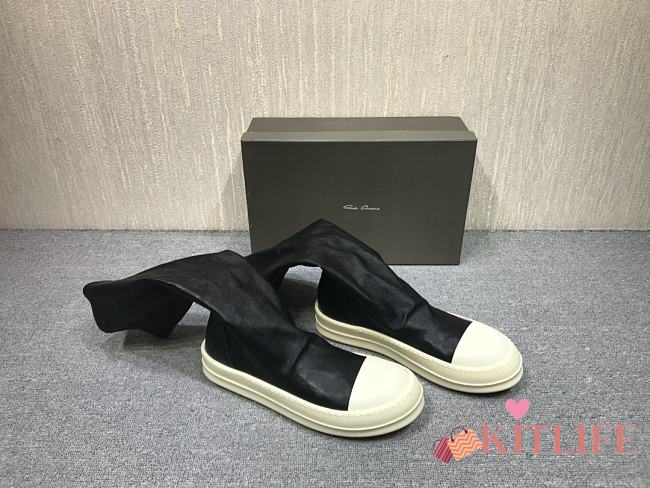 Kitlife Rick Owens Middle Boots Sheepskin Elastic - 1