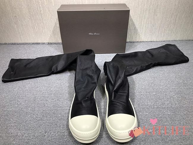 Kitlife Rick Owens Over The Knee Boots Sheepskin Elastic - 1