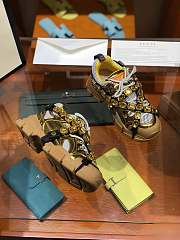 Kitlife Gucci Hiking Shoes High-Top Sneakers Gold - 3
