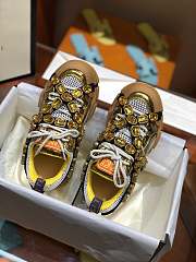 Kitlife Gucci Hiking Shoes High-Top Sneakers Gold - 4