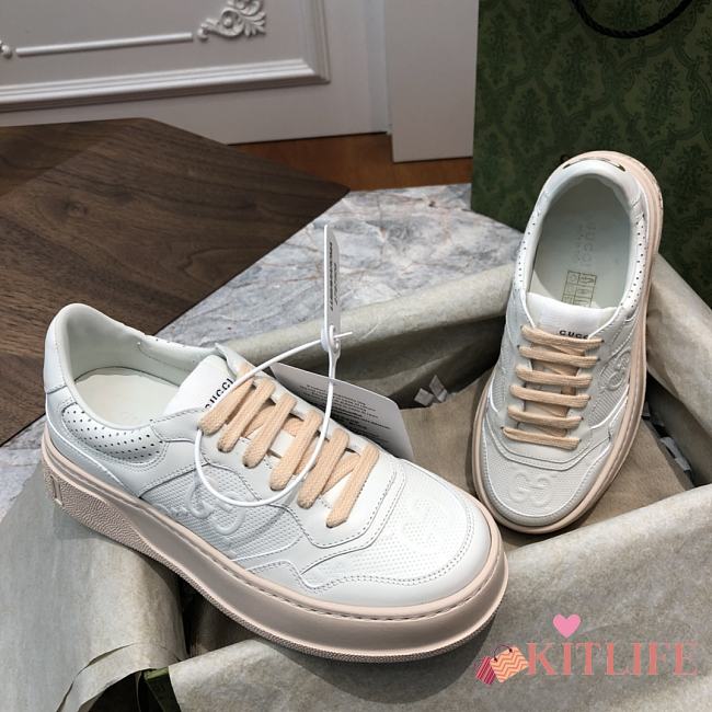 Kitlife Gucci GG Sneaker White/Nude and Ebony - 1