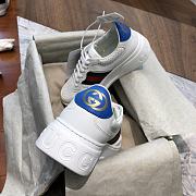 Kitlife Gucci Sneaker With Web White leather with blue detail at back - ‎670415 - 6