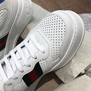 Kitlife Gucci Sneaker With Web White leather with blue detail at back - ‎670415 - 5