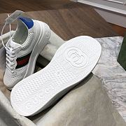 Kitlife Gucci Sneaker With Web White leather with blue detail at back - ‎670415 - 4