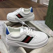 Kitlife Gucci Sneaker With Web White leather with blue detail at back - ‎670415 - 3