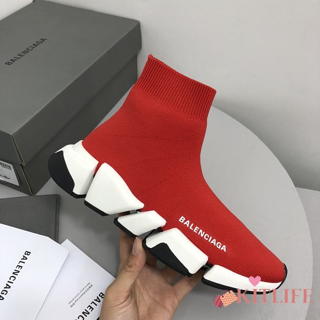 Kitlife Balenciaga Recycled Sneaker In Red - 1