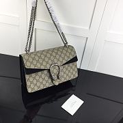 Kitlife Gucci Dionysus Small GG Shoulder Black and Bag Beige/ebony GG Supreme canvas – 28x18x9cm - 1