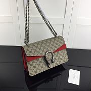 Kitlife Gucci Dionysus Small GG Shoulder Red and Bag Beige/ebony GG Supreme canvas – 28x18x9cm - 1